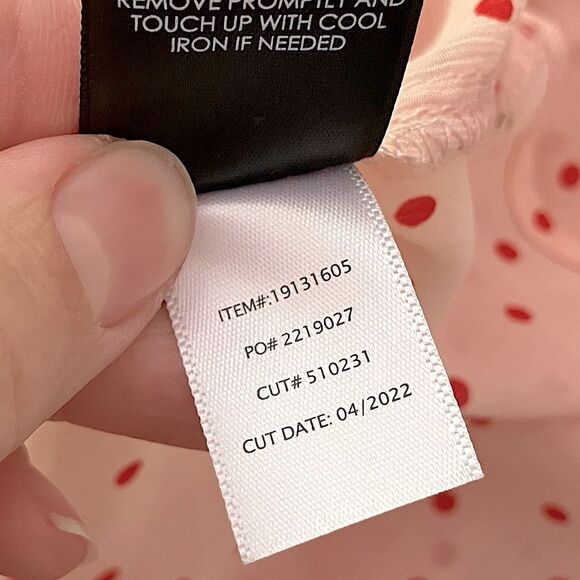 Torrid Womens Plus Size Pink Chiffon Bow Front Button-Up Polkadot Blouse Size 5X - Picture 13 of 13